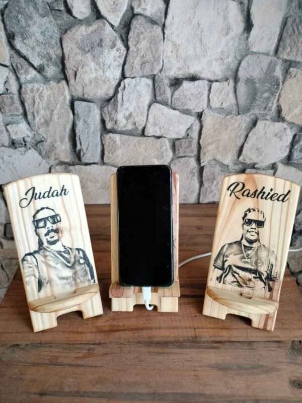 Handmade Wood Phone Stand - Image 6