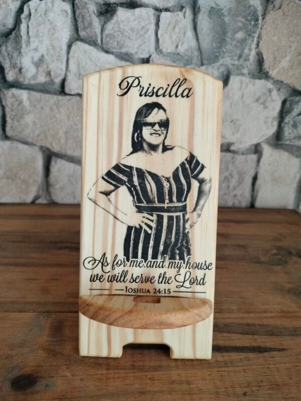 Handmade Wood Phone Stand - Image 4