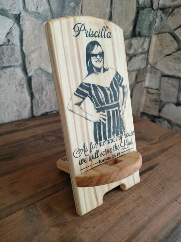 Handmade Wood Phone Stand - Image 5